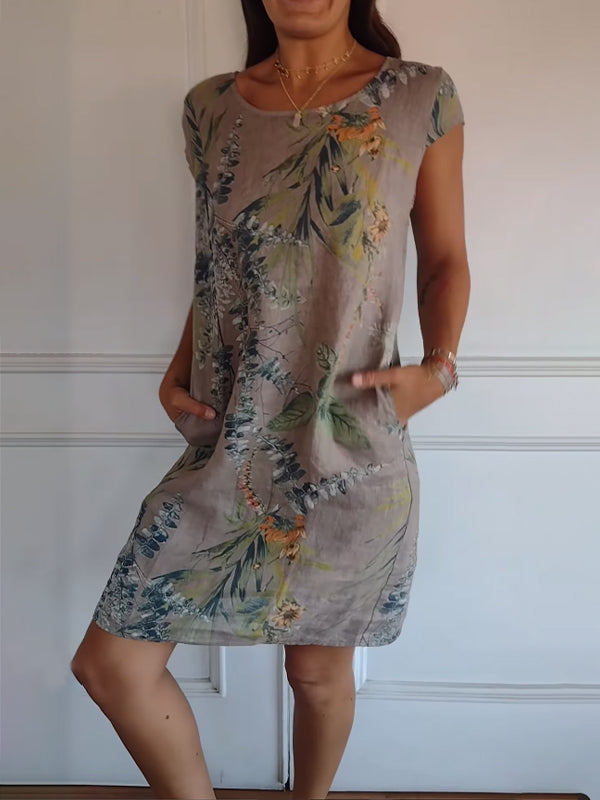 Tina | Stilvolles Blumendruck Kleid