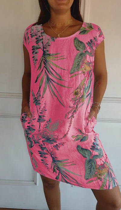 Tina | Stilvolles Blumendruck Kleid