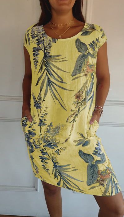 Tina | Stilvolles Blumendruck Kleid