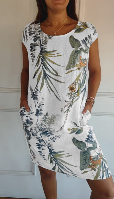 Tina | Stilvolles Blumendruck Kleid