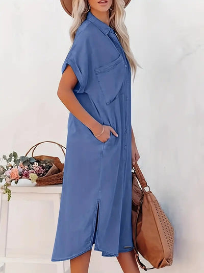Béatrice - Hemdblusenkleid mit Taschen