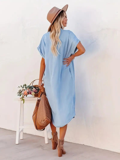 Béatrice - Hemdblusenkleid mit Taschen