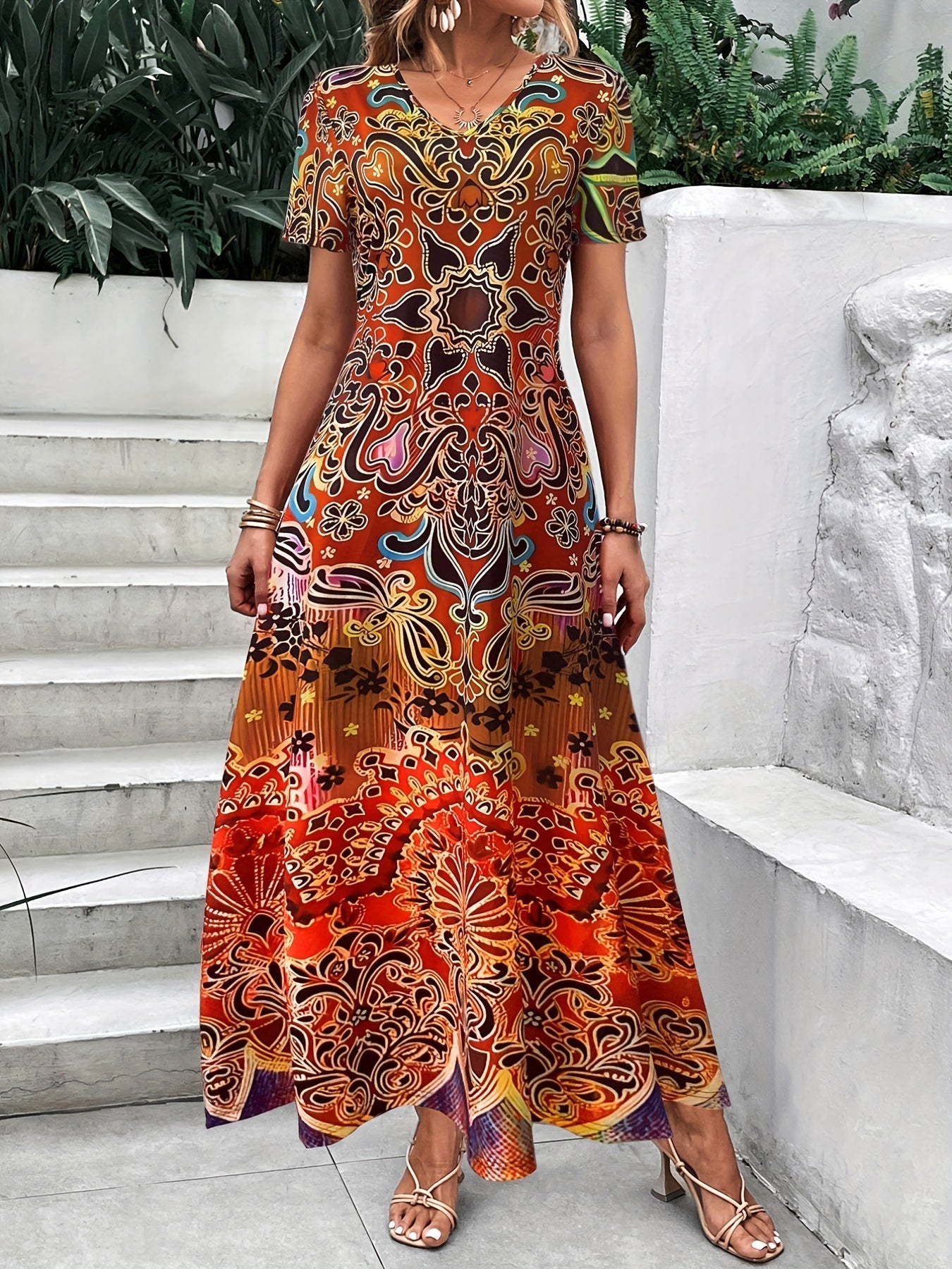 Daisy - Vintage V-Ausschnitt Kleid