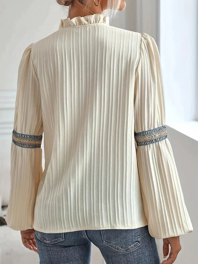Elvira | Luxuriöse Bluse mit V-Ausschnitt