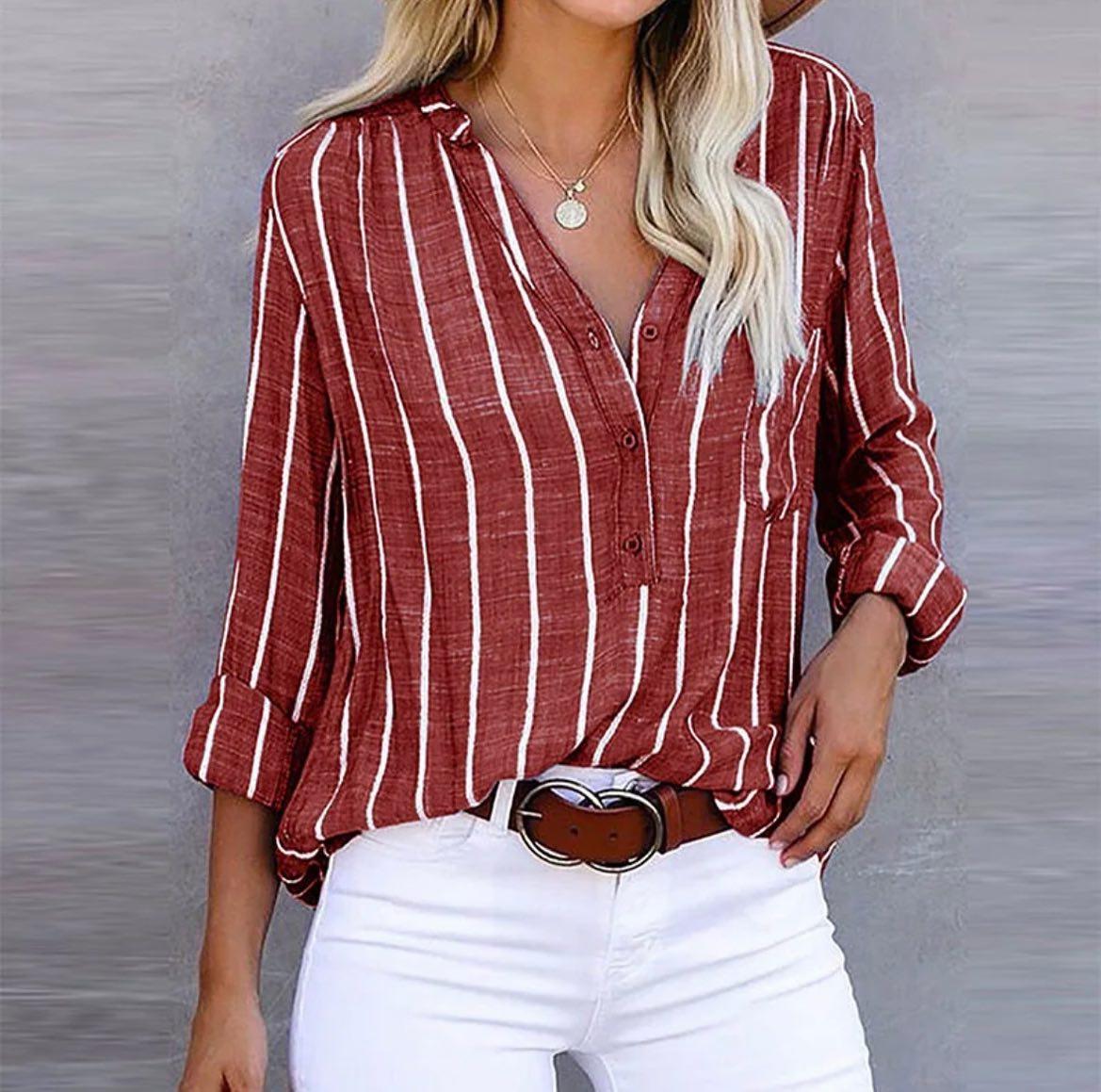 Claudia | Gestreifte Casual-Bluse