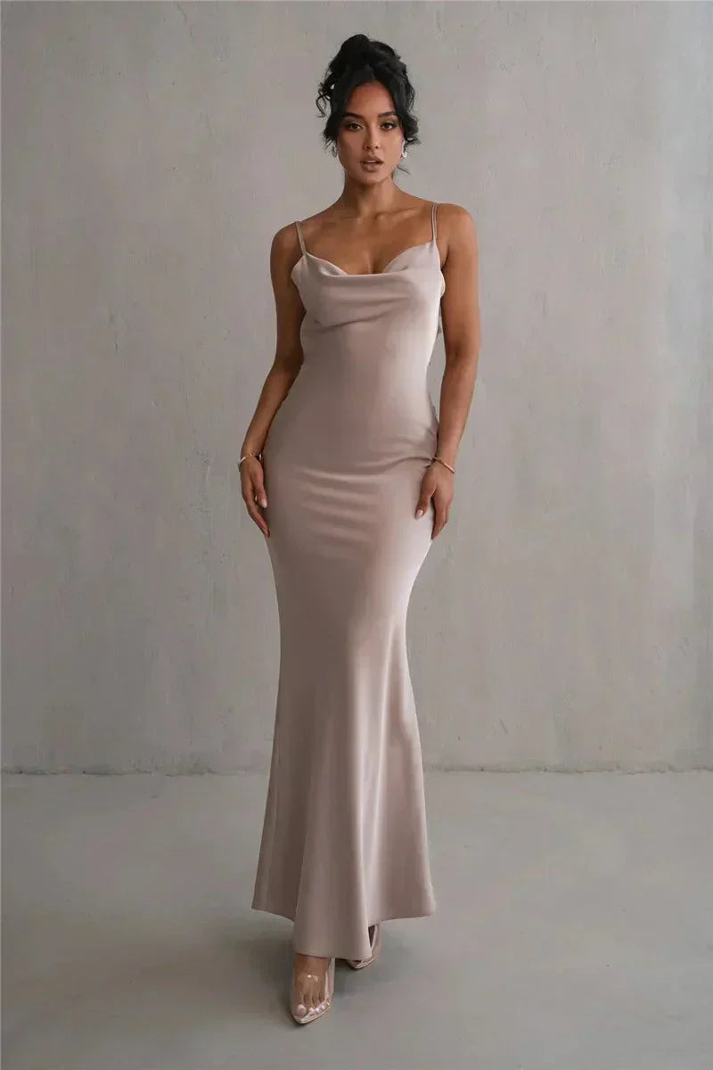 Cassiane - Satin Blumen Kleid