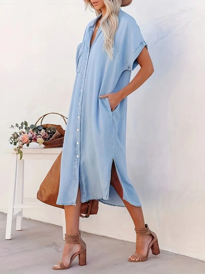 Béatrice - Hemdblusenkleid mit Taschen