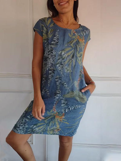 Tina | Stilvolles Blumendruck Kleid
